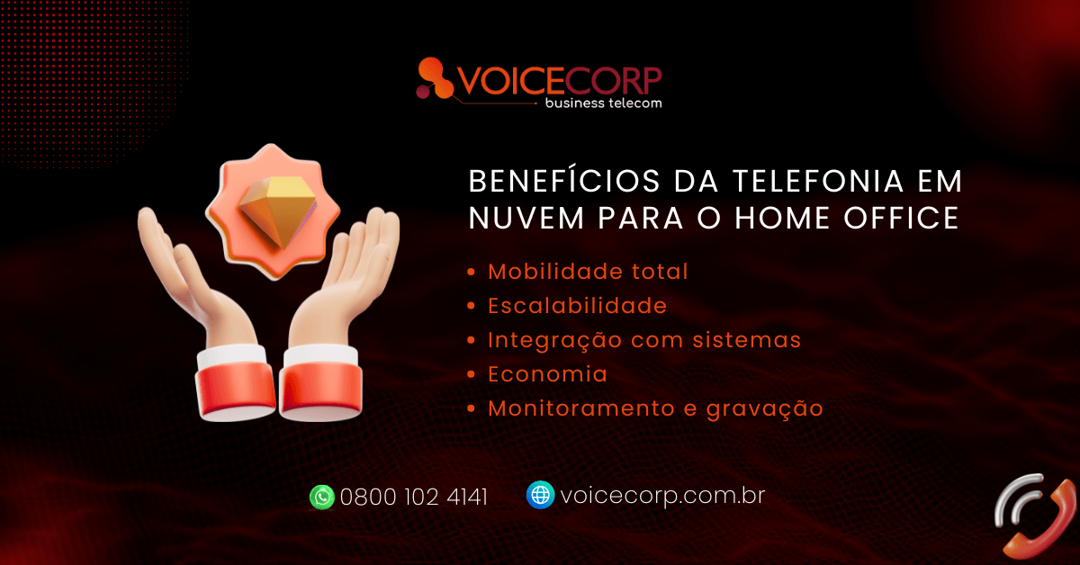Benefícios da telefonia em nuvem para o home office